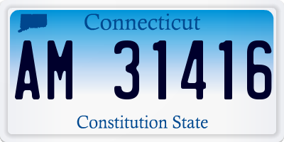 CT license plate AM31416