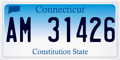 CT license plate AM31426