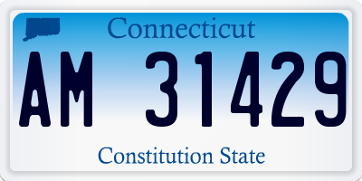 CT license plate AM31429