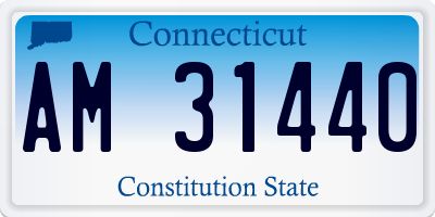 CT license plate AM31440