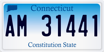 CT license plate AM31441