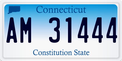 CT license plate AM31444