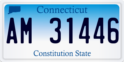 CT license plate AM31446