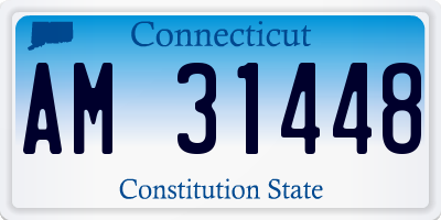 CT license plate AM31448