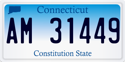 CT license plate AM31449