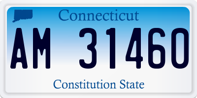 CT license plate AM31460