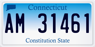 CT license plate AM31461