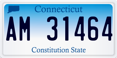 CT license plate AM31464