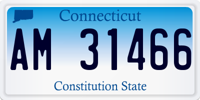 CT license plate AM31466