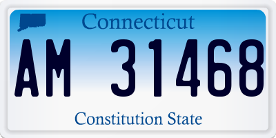 CT license plate AM31468