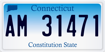 CT license plate AM31471