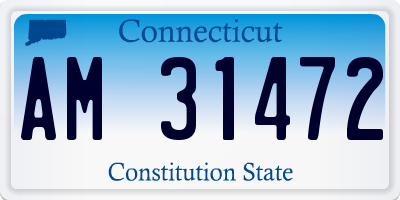CT license plate AM31472