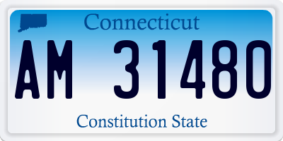 CT license plate AM31480
