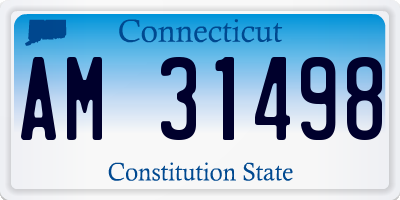 CT license plate AM31498