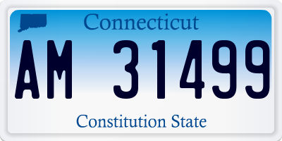 CT license plate AM31499