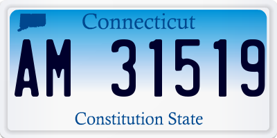 CT license plate AM31519