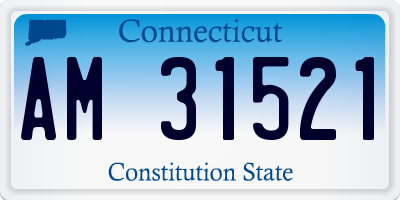 CT license plate AM31521