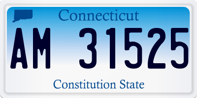 CT license plate AM31525