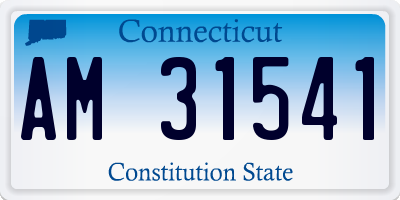 CT license plate AM31541