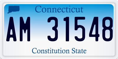 CT license plate AM31548