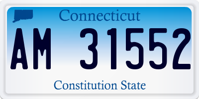 CT license plate AM31552