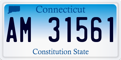 CT license plate AM31561