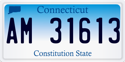 CT license plate AM31613