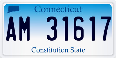 CT license plate AM31617