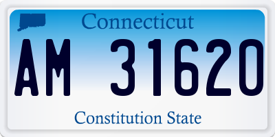 CT license plate AM31620