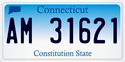 CT license plate AM31621