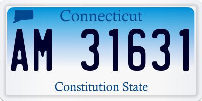 CT license plate AM31631