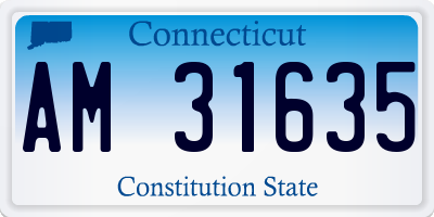 CT license plate AM31635