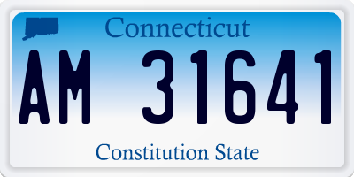 CT license plate AM31641