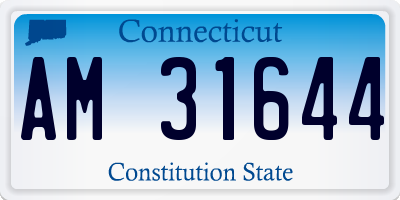 CT license plate AM31644