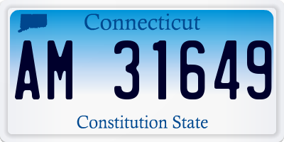 CT license plate AM31649