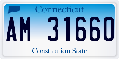 CT license plate AM31660