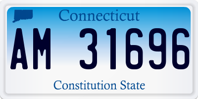 CT license plate AM31696