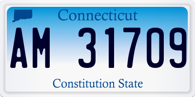 CT license plate AM31709