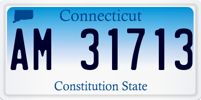 CT license plate AM31713