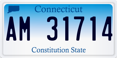 CT license plate AM31714