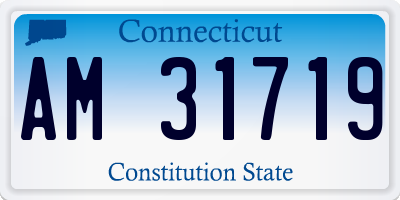 CT license plate AM31719