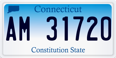 CT license plate AM31720