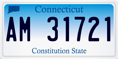 CT license plate AM31721