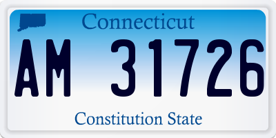 CT license plate AM31726