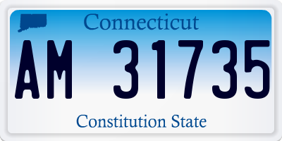 CT license plate AM31735