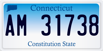 CT license plate AM31738