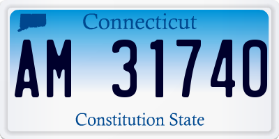 CT license plate AM31740