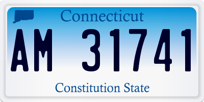 CT license plate AM31741