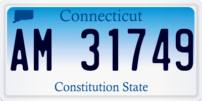 CT license plate AM31749