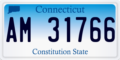 CT license plate AM31766